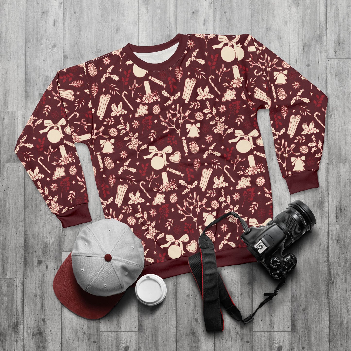 Dark Red Christmas Sweatshirt