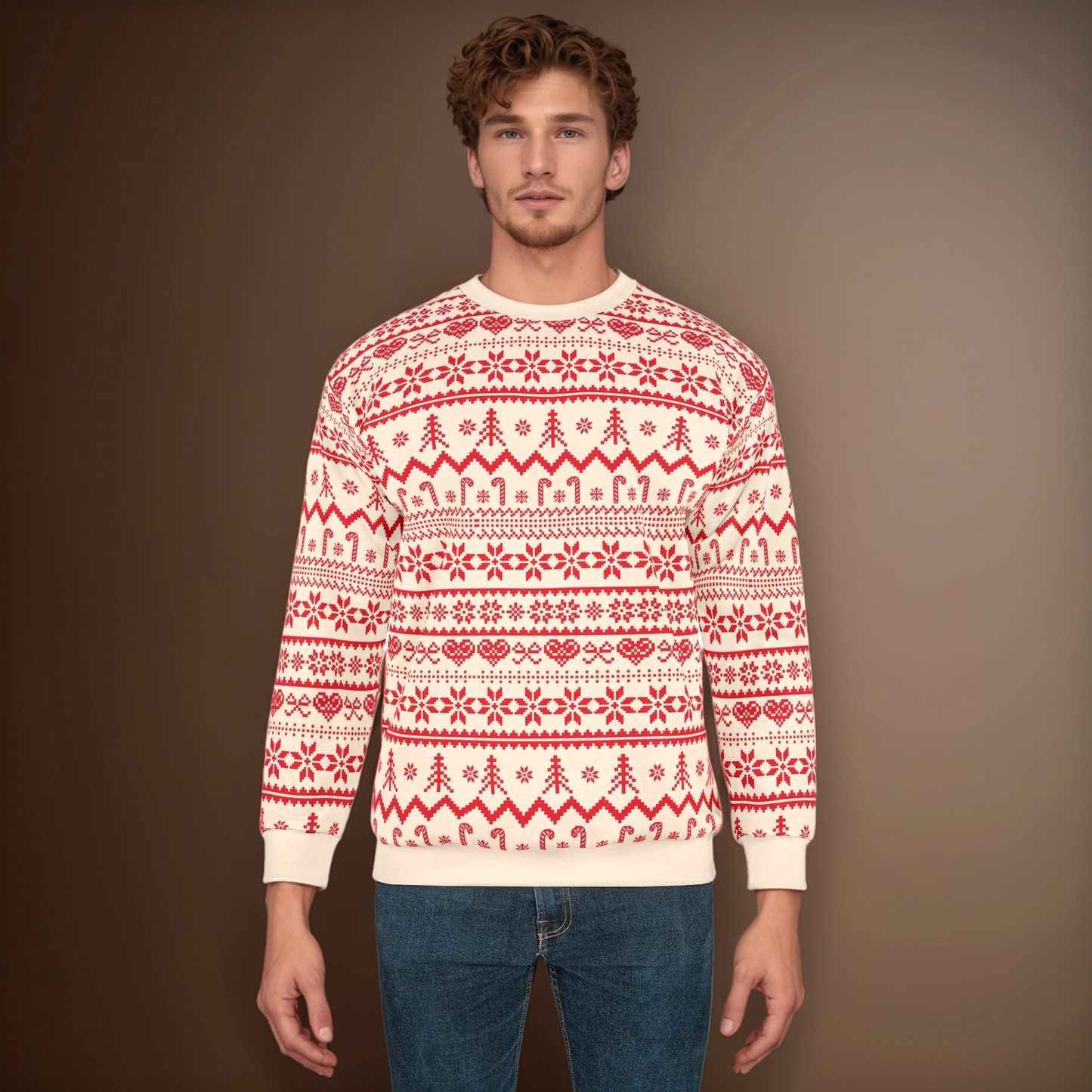 Knit Design Christmas Sweatshirt