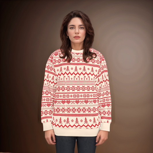 Knit Design Christmas Sweatshirt