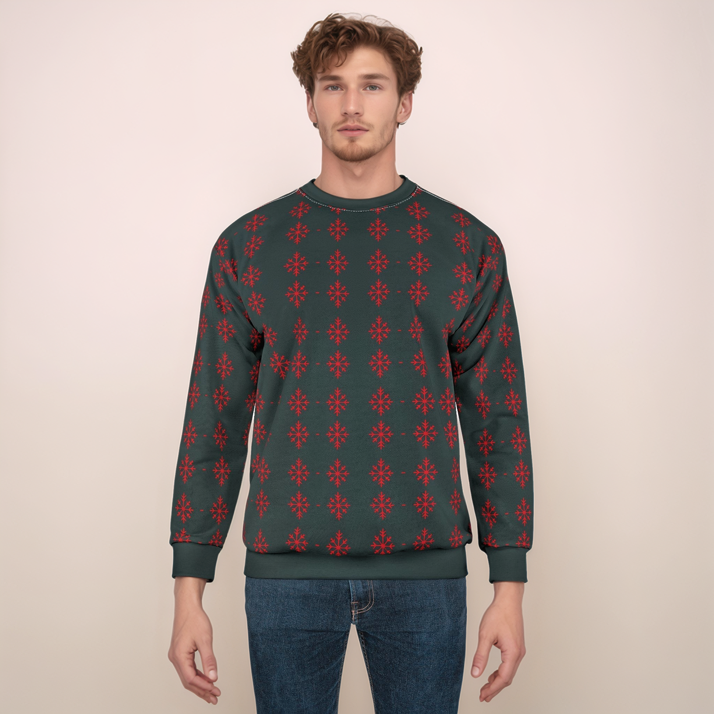 Red Snowflake Sweatshirt