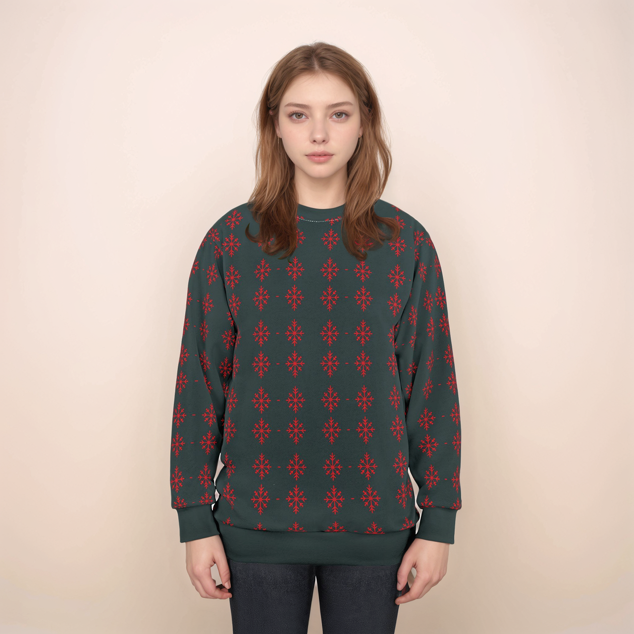 Red Snowflake Sweatshirt